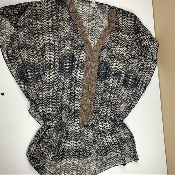 BADGLEY Mischka print  beach cover-up - Picture 5 of 9